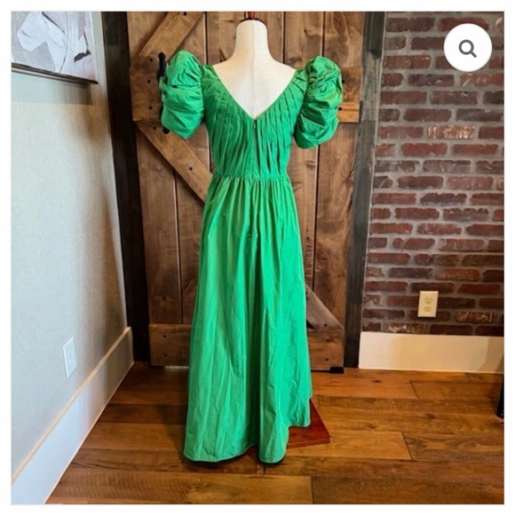 Antonio Melani X Jennifer sumko Harrington A-Line Taffeta Puff Sleeve M - Picture 2 of 8